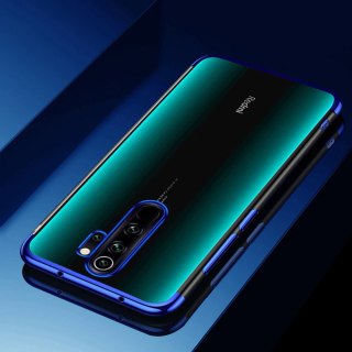 Żelowe etui z metaliczną ramką do Xiaomi Redmi Note 8 Pro niebieski