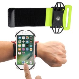 Etui opaska sportowa na nadgarstek armband do biegania na telefon do 6'' cali zielony
