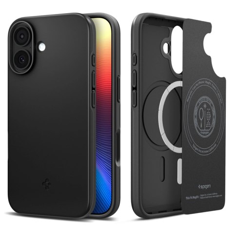 Etui Spigen Thin Fit MagSafe na iPhone 17 - czarne