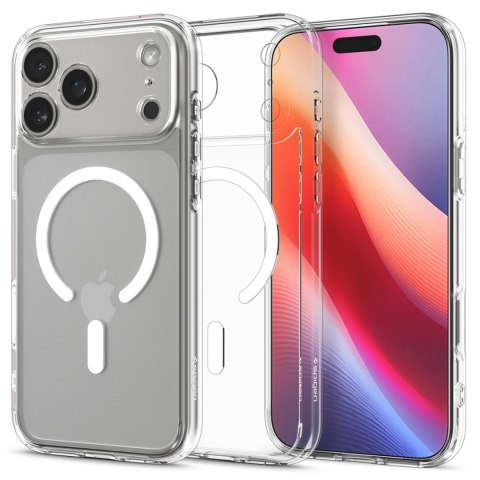 Etui Spigen Ultra Hybrid MagSafe na iPhone 17 Pro Max - przezroczysto-białe