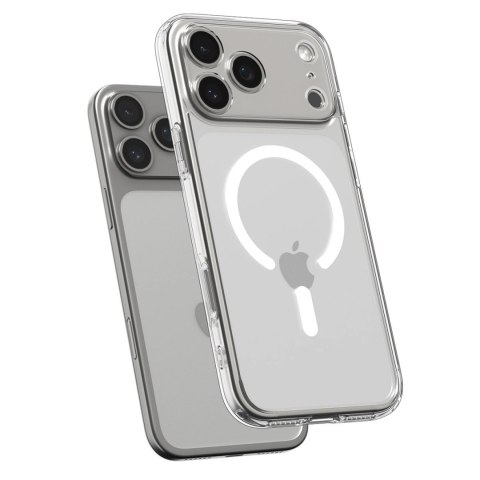 Etui Spigen Ultra Hybrid MagSafe na iPhone 17 Pro Max - przezroczysto-białe
