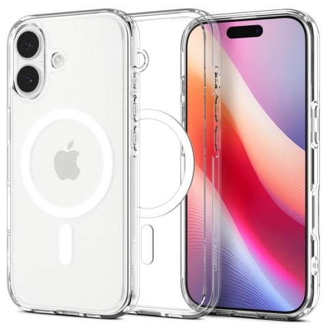 Etui Spigen Ultra Hybrid MagSafe na iPhone 17 - przezroczysto-białe