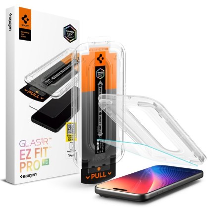 SZKŁO HARTOWANE SPIGEN GLAS.TR "EZ FIT PRO" IPHONE 16 PRO MAX / 17 PRO MAX CLEAR