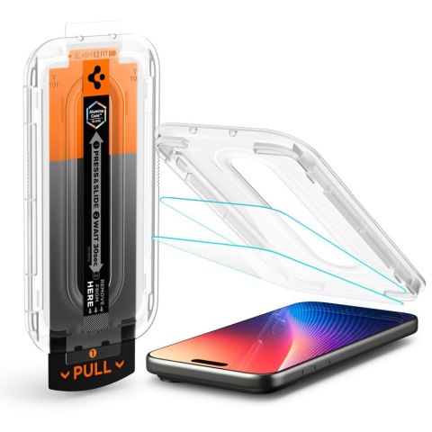 SZKŁO HARTOWANE SPIGEN GLAS.TR "EZ FIT PRO" IPHONE 16 PRO MAX / 17 PRO MAX CLEAR