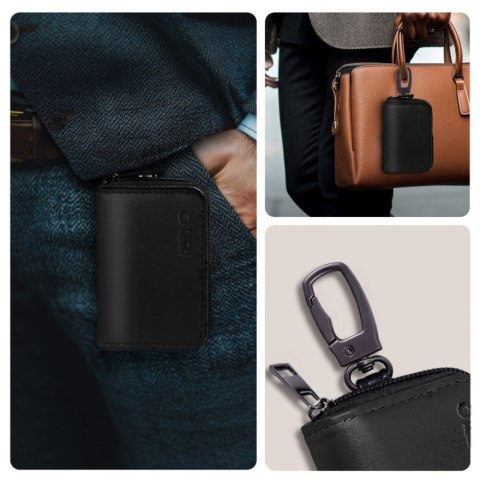 KLATKA FARADAYA TECH-PROTECT KLR300 POUCH KEYLESS RFID SIGNAL BLOCKER CASE BLACK/BLACK