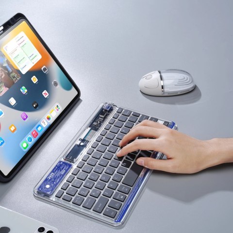 Klawiatura Dux Ducis Keyboard (CK Series) bezprzewodowa do laptopa / tabletu / telefonu - przezroczysta