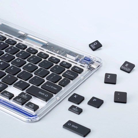 Klawiatura Dux Ducis Keyboard (CK Series) bezprzewodowa do laptopa / tabletu / telefonu - przezroczysta