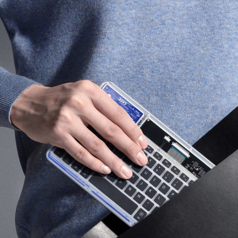 Klawiatura Dux Ducis Keyboard (CK Series) bezprzewodowa do laptopa / tabletu / telefonu - przezroczysta