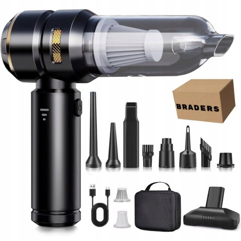 PRZENOŚNY ODKURZACZ SAMOCHODOWY RĘCZNY 16000Pa 120W 6000mAh + 2x FILTR HEPA