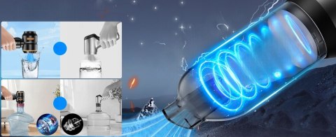 PRZENOŚNY ODKURZACZ SAMOCHODOWY RĘCZNY 16000Pa 120W 6000mAh + 2x FILTR HEPA