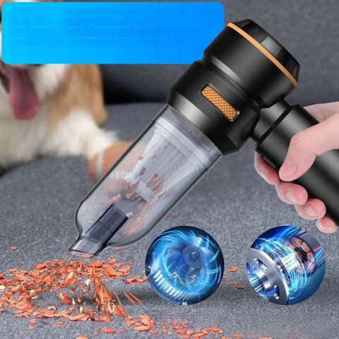 PRZENOŚNY ODKURZACZ SAMOCHODOWY RĘCZNY 16000Pa 120W 6000mAh + 2x FILTR HEPA