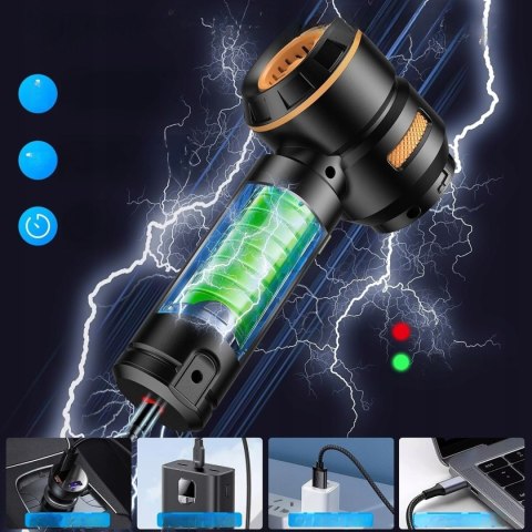 PRZENOŚNY ODKURZACZ SAMOCHODOWY RĘCZNY 16000Pa 120W 6000mAh + 2x FILTR HEPA