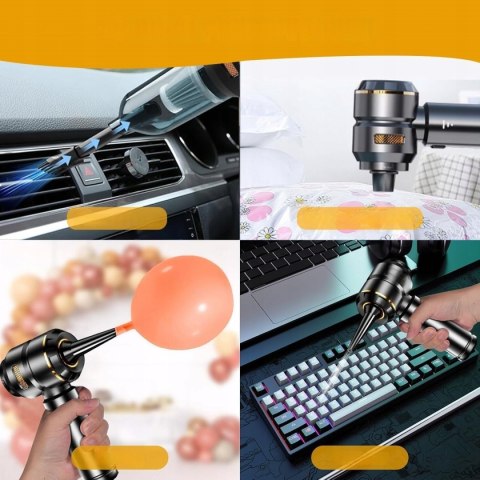 PRZENOŚNY ODKURZACZ SAMOCHODOWY RĘCZNY 16000Pa 120W 6000mAh + 2x FILTR HEPA