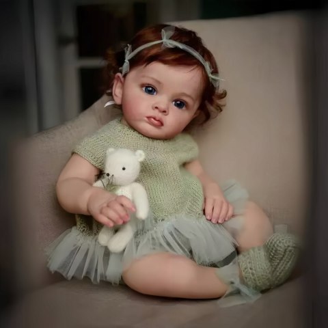 Realistyczna Lalka Niemowlę Julia 55cm | Silikonowa Dziewczynka Jak Żywa