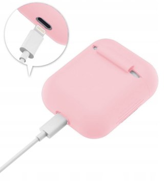 Różowe Etui Silikonowe do Apple AirPods | Stylowe i Dopasowane