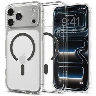 Etui Spigen Ultra Hybrid MagSafe na iPhone 17 Pro - przezroczysto-szare