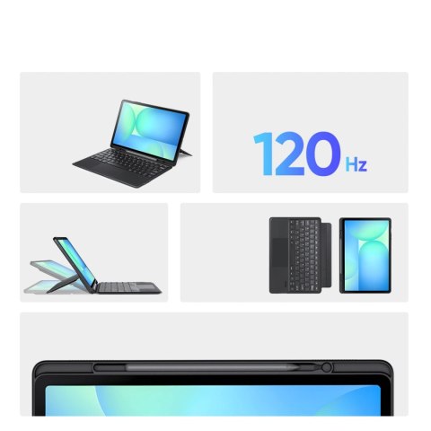 Etui z klawiaturą Dux Ducis (DK series) na Samsung Tab S10 FE+ (Plus) - czarne