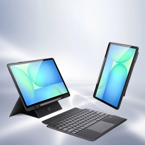 Etui z klawiaturą Dux Ducis (DK series) na Samsung Tab S10 FE+ (Plus) z podświetleniem - czarna