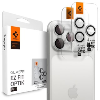OSŁONA APARATU SPIGEN OPTIK PRO GLAS.TR "EZ FIT" CAMERA PROTECTOR 2-PACK IPHONE 16 PRO / MAX / 17 PRO / MAX SILVER