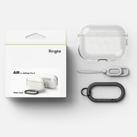 RINGKE AIR APPLE AIRPODS PRO 3 GLITTER CLEAR