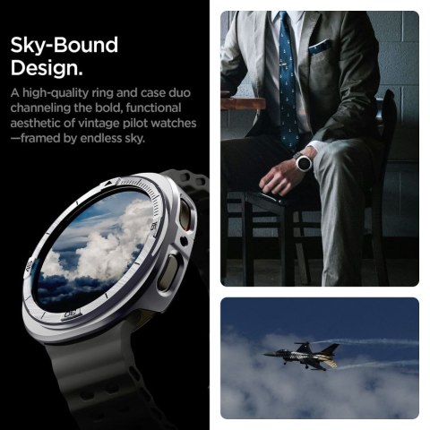 SPIGEN BEZEL TUNE PRO PILOT SAMSUNG GALAXY WATCH 8 (44 MM) SILVER