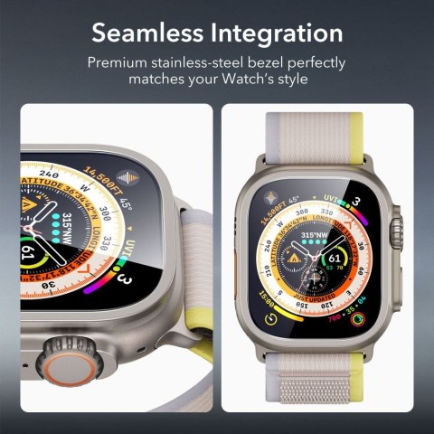 SZKŁO HARTOWANE ESR ARMORITE TEMPERED GLASS 2-PACK APPLE WATCH ULTRA 1 / 2 / 3 (49 MM) TITANIUM