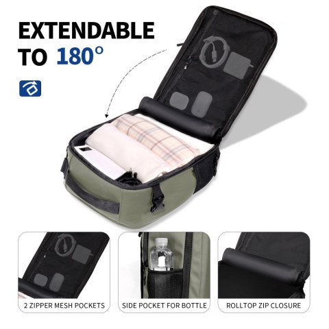 TECH-PROTECT DEFENDER S50 RYANAIR & WIZZAIR TRAVEL LAPTOP CABIN BACKPACK 20L 40x20x25 OLIVE GREEN