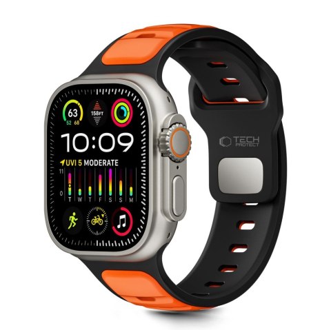 TECH-PROTECT ICONBAND LINE APPLE WATCH 8 / 9 / 10 / 11 / SE / ULTRA (44 / 45 / 46 / 49 MM) BLACK/ORANGE