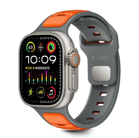 TECH-PROTECT ICONBAND LINE APPLE WATCH 8 / 9 / 10 / 11 / SE / ULTRA (44 / 45 / 46 / 49 MM) GREY/ORANGE