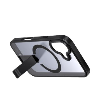 Etui Hybrid Armor X na iPhone 17 z podstawką kompatybilne z MagSafe - czarne
