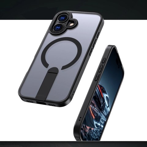 Etui Hybrid Armor X na iPhone 17 z podstawką kompatybilne z MagSafe - czarne