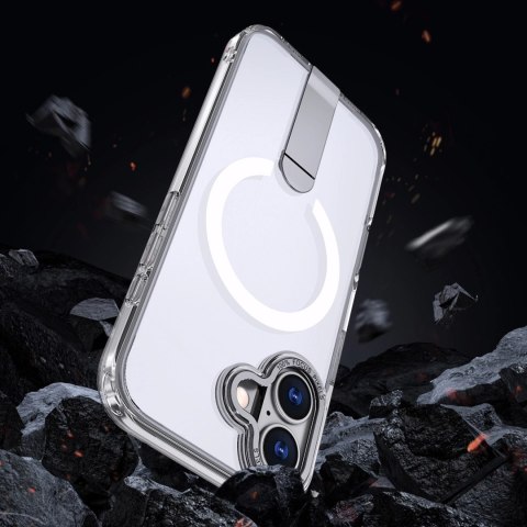 Etui Hybrid Armor X na iPhone 17 z podstawką kompatybilne z MagSafe - przezroczyste