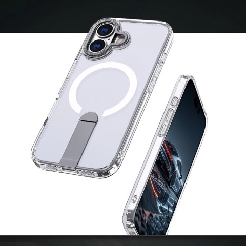 Etui Hybrid Armor X na iPhone 17 z podstawką kompatybilne z MagSafe - przezroczyste