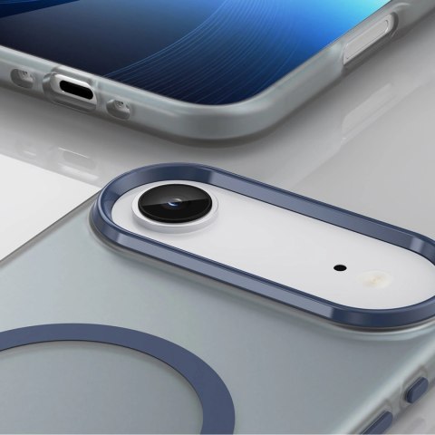 Etui Magnetic Abrasive na iPhone 17 Air kompatybilne z MagSafe - matowe niebieskie