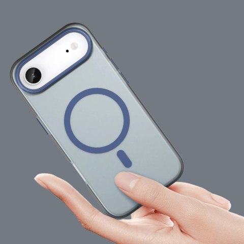 Etui Magnetic Abrasive na iPhone 17 Air kompatybilne z MagSafe - matowe niebieskie