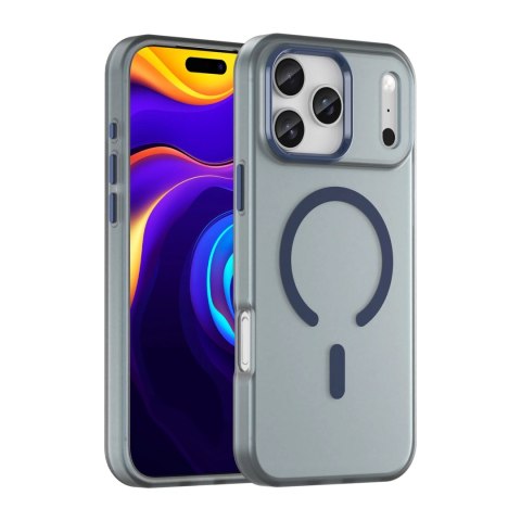 Etui Magnetic Abrasive na iPhone 17 Pro kompatybilne z MagSafe - matowe niebieskie