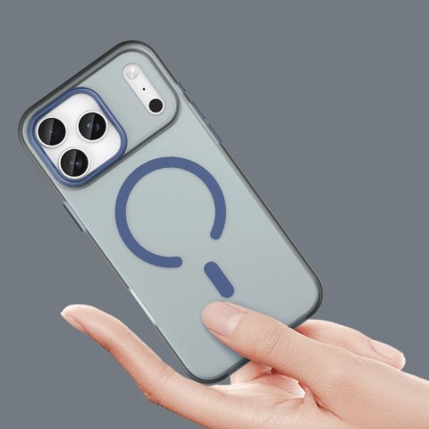 Etui Magnetic Abrasive na iPhone 17 Pro kompatybilne z MagSafe - matowe niebieskie