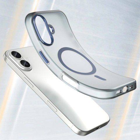 Etui Magnetic Abrasive na iPhone 17 kompatybilne z MagSafe - matowe niebieskie