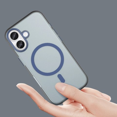 Etui Magnetic Abrasive na iPhone 17 kompatybilne z MagSafe - matowe niebieskie