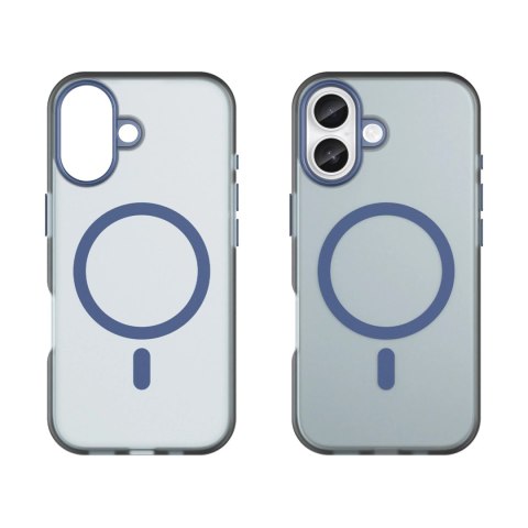 Etui Magnetic Abrasive na iPhone 17 kompatybilne z MagSafe - matowe niebieskie