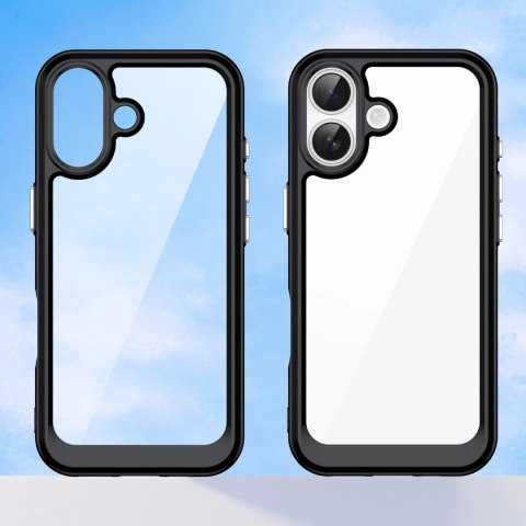Etui Outer Space na iPhone 17 - czarne przezroczyste