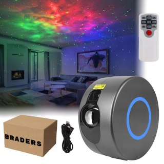 Galaktyczny Projektor Gwiazd 3D LED Planetarium Domowe Rzutnik Nieba Pilot