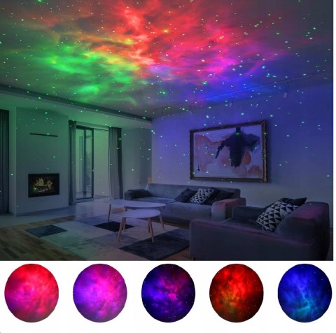 Galaktyczny Projektor Gwiazd 3D LED Planetarium Domowe Rzutnik Nieba Pilot