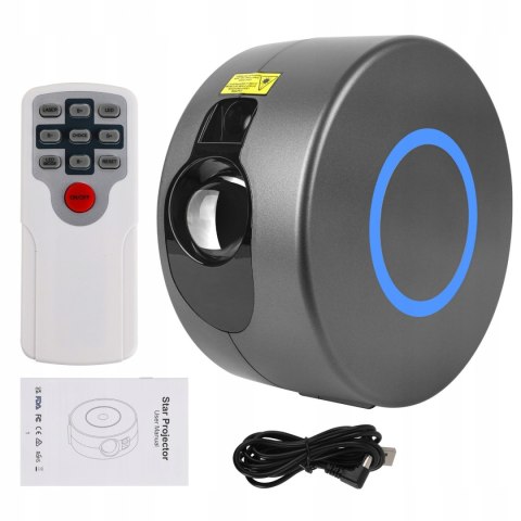 Galaktyczny Projektor Gwiazd 3D LED Planetarium Domowe Rzutnik Nieba Pilot