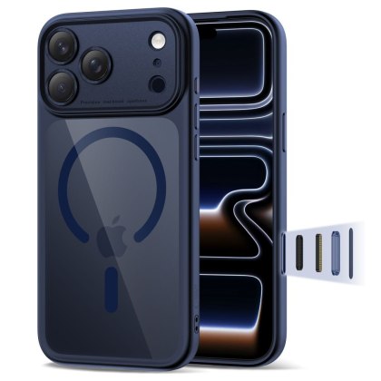 TECH-PROTECT MAGPEAK MAGSAFE CC IPHONE 17 PRO MAX DEEP BLUE/CLEAR