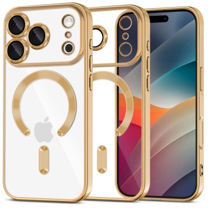 Etui Tech-Protect MagFlex MagSafe na iPhone 17 Pro Max - przezroczysto-złote
