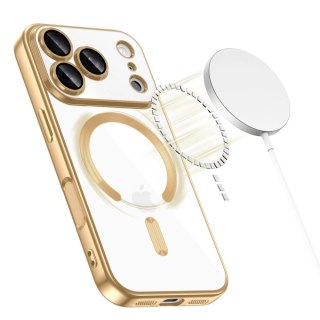 Etui Tech-Protect MagFlex MagSafe na iPhone 17 Pro Max - przezroczysto-złote