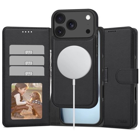 Etui Tech-Protect Wallet MagSafe na iPhone 17 Pro - czarny mat