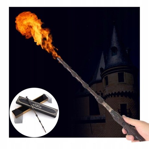 MAGICZNA RÓŻDŻKA Dumbledore HARRY Potter STRZELAJĄCA OGNIEM Magia PREZENT