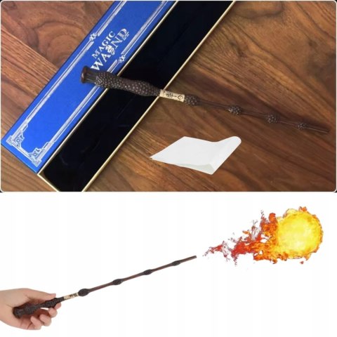 MAGICZNA RÓŻDŻKA Dumbledore HARRY Potter STRZELAJĄCA OGNIEM Magia PREZENT